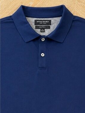 Banana Republic Luxury Touch Polo Shirt XL Navy Blue Standard Fit